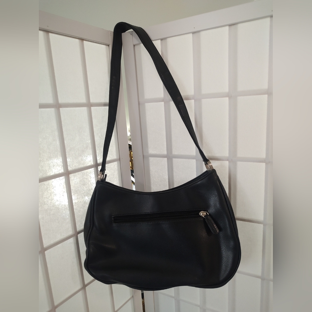 Liz Claiborne Black Shoulder Bag Sleek Minimalist Design - Picture 2 of 16